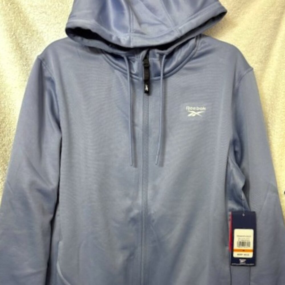Reebok full zip jacket/hoodie in Stonewash NWT Men's Size M
